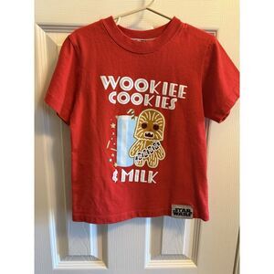 Disney Star Wars Chewbacca Christmas holiday Wookiee‎ cookies and milk shirt